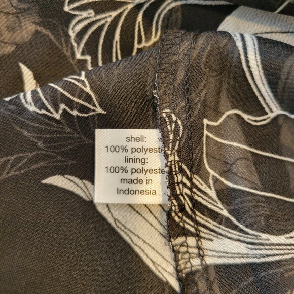 Lane Bryant, Swing Double-Layer Chiffon Tank, Size 18, Black Flowered - Picture 7 of 7